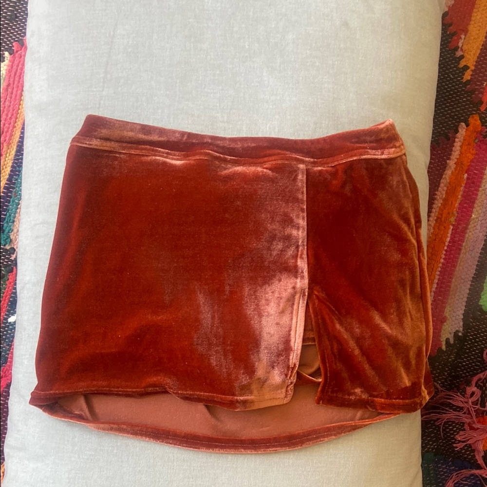 urban outfitters Velvet Mini Skirt